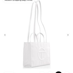 Telfar Classic White Medium Shopping Bag